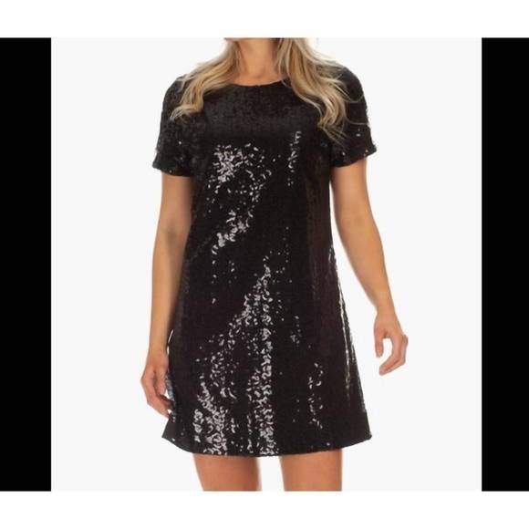 NEW DUFFIELD LANE potter sequin dress in black - Picture 1 of 1